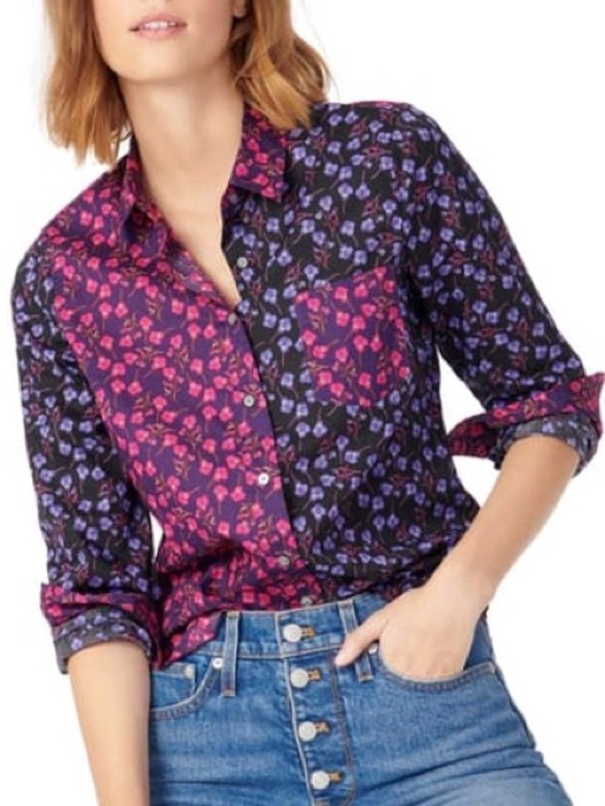 J. Crew Tops - J. Crew Women’s Slim Perfect Button Down Shirt in Liberty Mixed Print 4